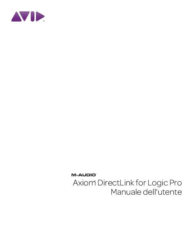 Mode d'emploi M-AUDIO AXIOM DIRECTLINK FOR LOGIC PRO
