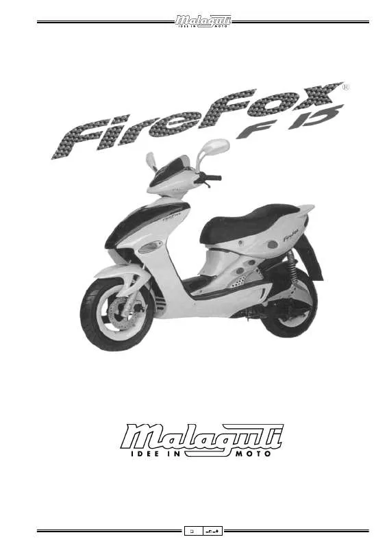 Mode d'emploi MALAGUTI FIREFOX F15