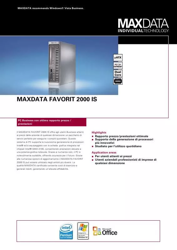 Mode d'emploi MAXDATA FAVORIT 2000 IS