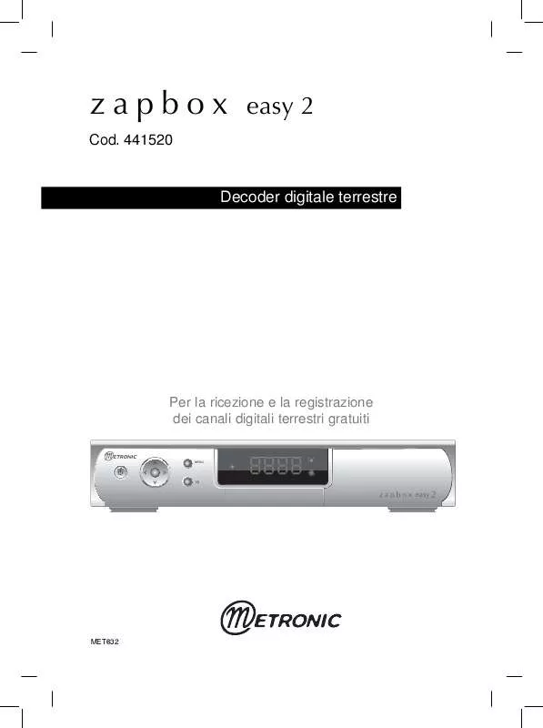 Mode d'emploi METRONIC ZAPBOX EASY 2