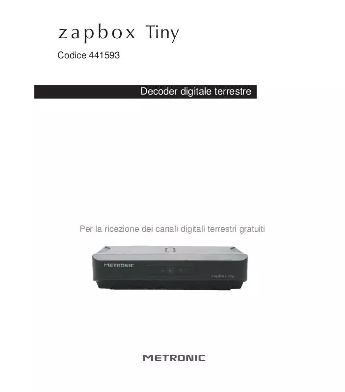 Mode d'emploi METRONIC ZAPBOX TINY