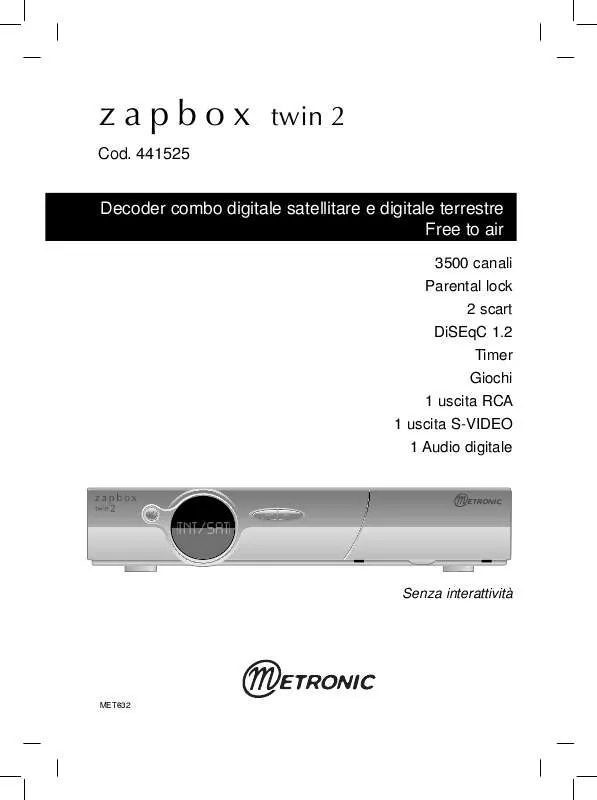 Mode d'emploi METRONIC ZAPBOX TWIN 2