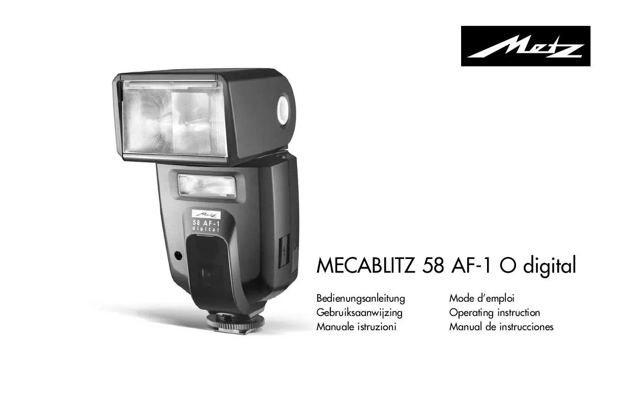 Mode d'emploi METZ MECABLITZ 58 AF-1 O DIGITAL