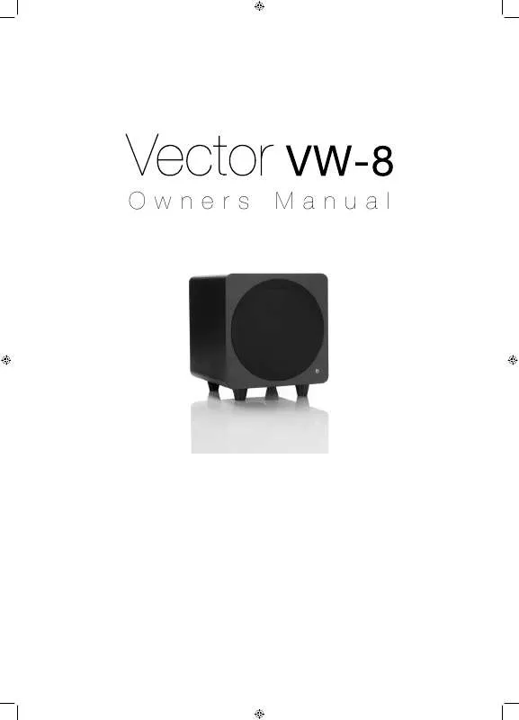 Mode d'emploi MONITOR AUDIO VECTOR VW-8
