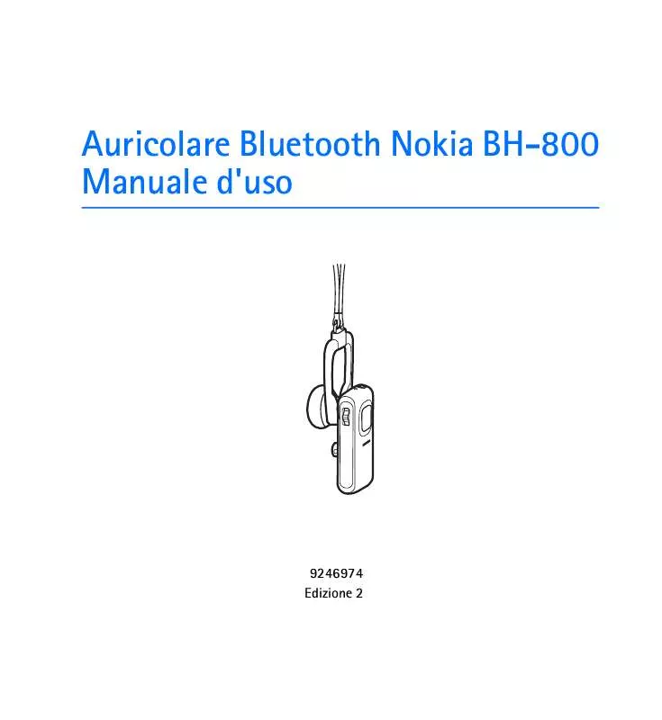 Mode d'emploi NOKIA BLUETOOTH HEADSET BH-800