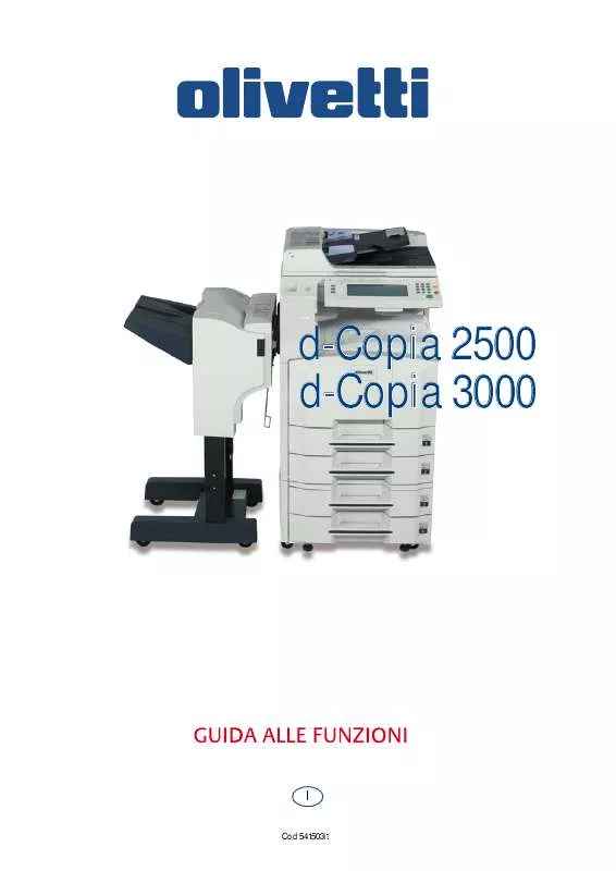 Mode d'emploi OLIVETTI D-COPIA 2500