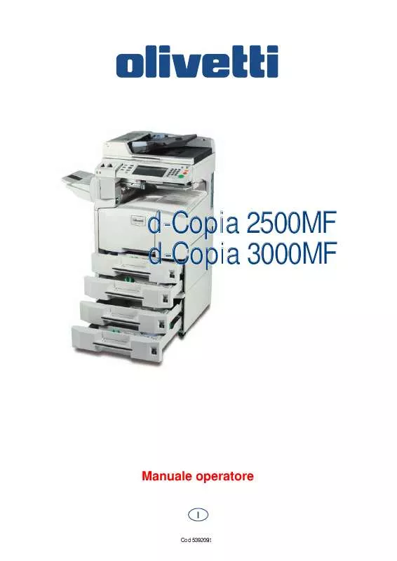 Mode d'emploi OLIVETTI D-COPIA 2500MF E D-COPIA 3000MF