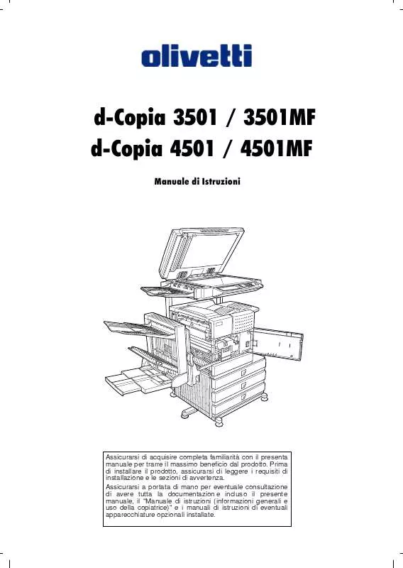 Mode d'emploi OLIVETTI D-COPIA 3501/MF Y D-COPIA 4501/MF