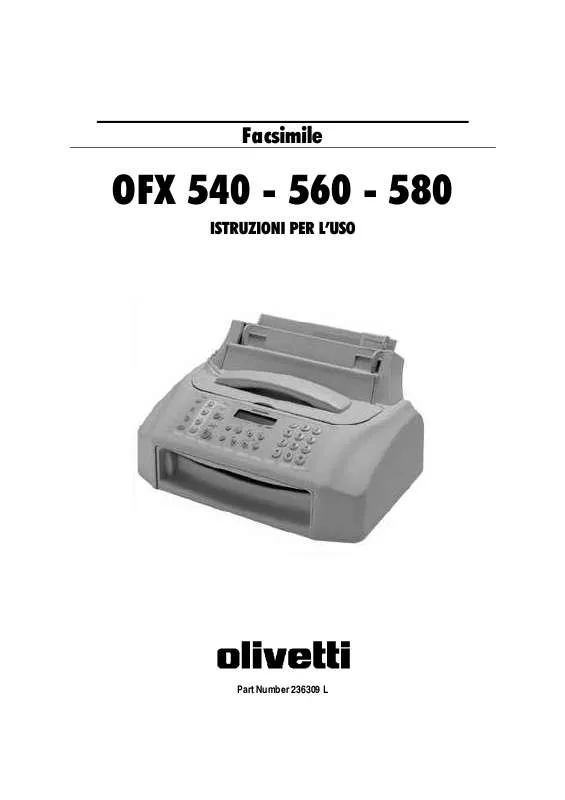 Mode d'emploi OLIVETTI OFX 540