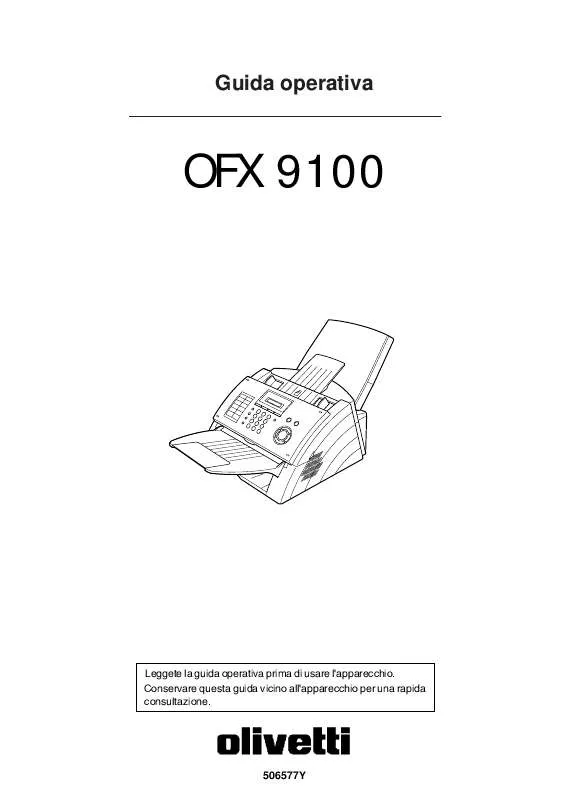 Mode d'emploi OLIVETTI OFX 9100