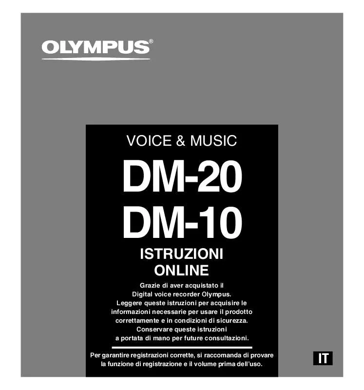 Mode d'emploi OLYMPUS DM-20
