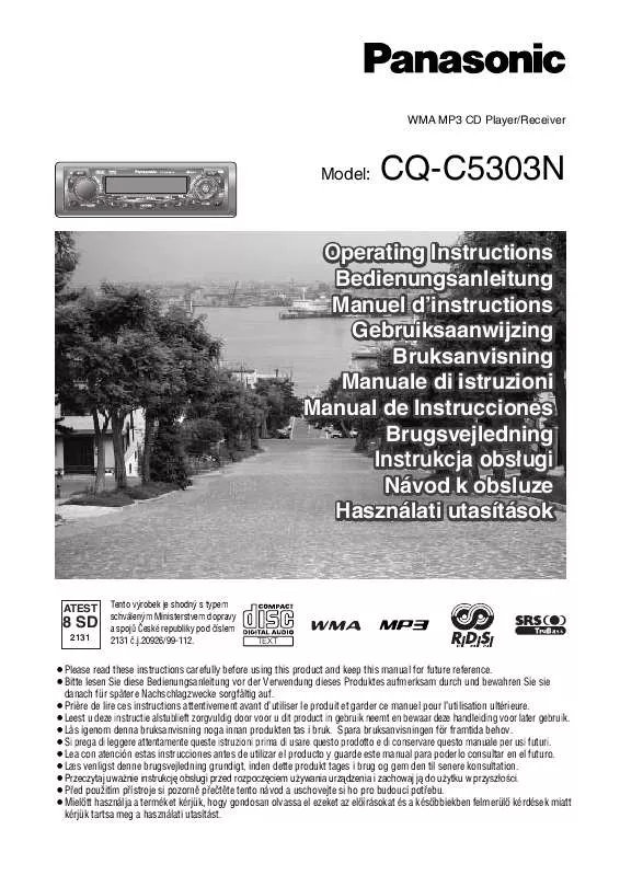 Mode d'emploi PANASONIC CQ-C5303N