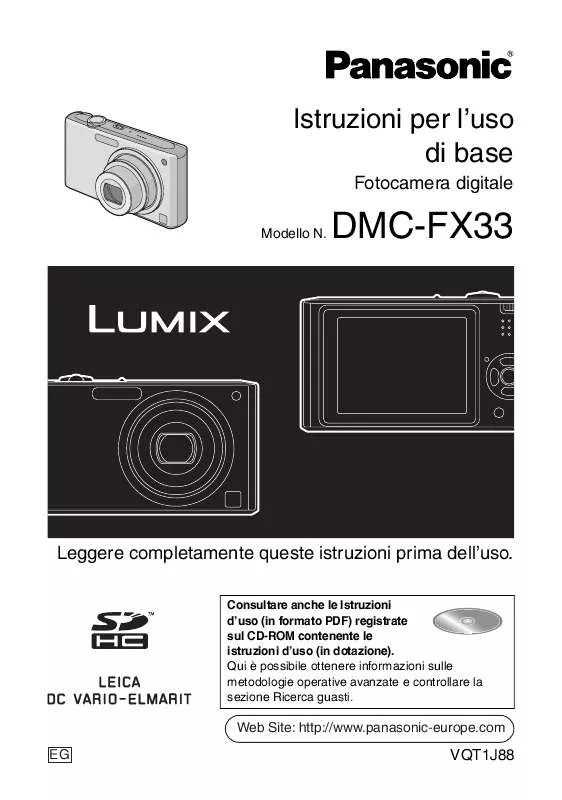 Mode d'emploi PANASONIC LUMIX DMC-FX33