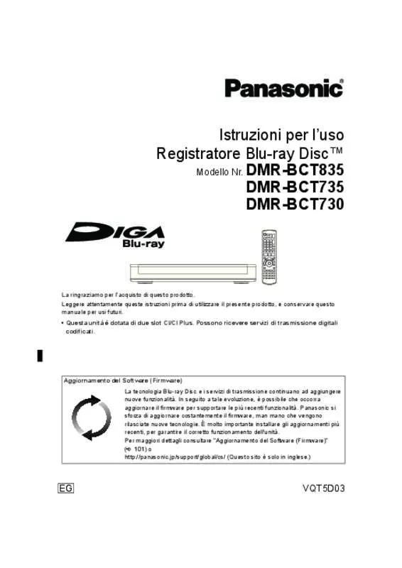 Mode d'emploi PANASONIC DMR-BCT730EG