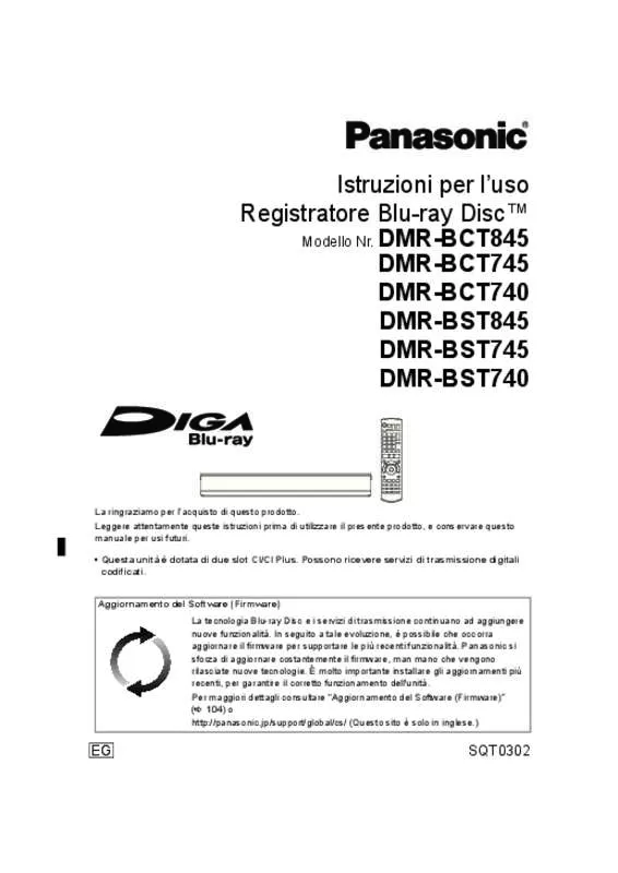 Mode d'emploi PANASONIC DMR-BCT745EG