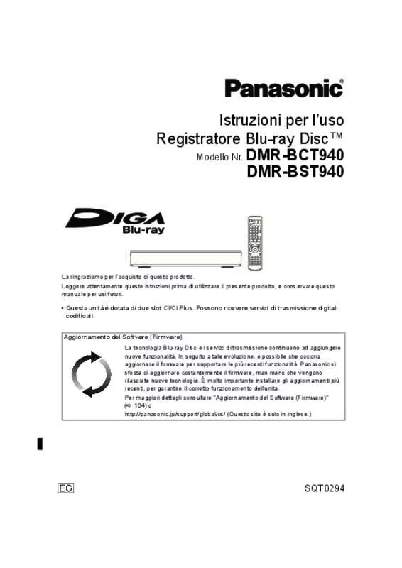 Mode d'emploi PANASONIC DMR-BST940EG