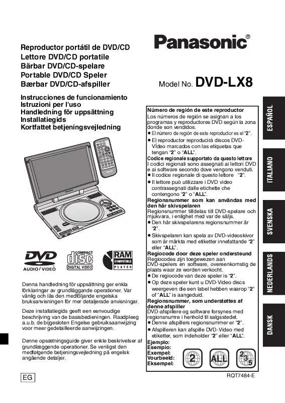 Mode d'emploi PANASONIC DVD-LX8