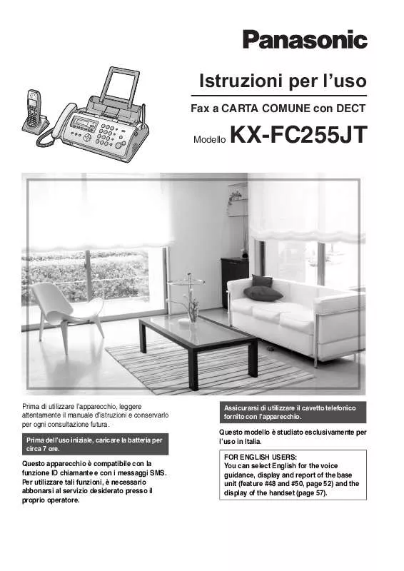 Mode d'emploi PANASONIC KX-FC255JT