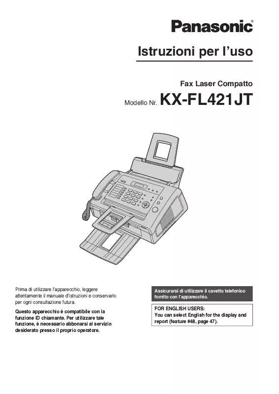 Mode d'emploi PANASONIC KX-FL421JT