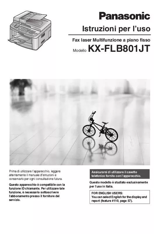 Mode d'emploi PANASONIC KX-FLB801JT