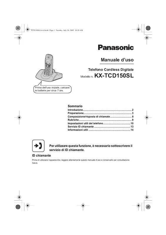 Mode d'emploi PANASONIC KX-TCD150SL