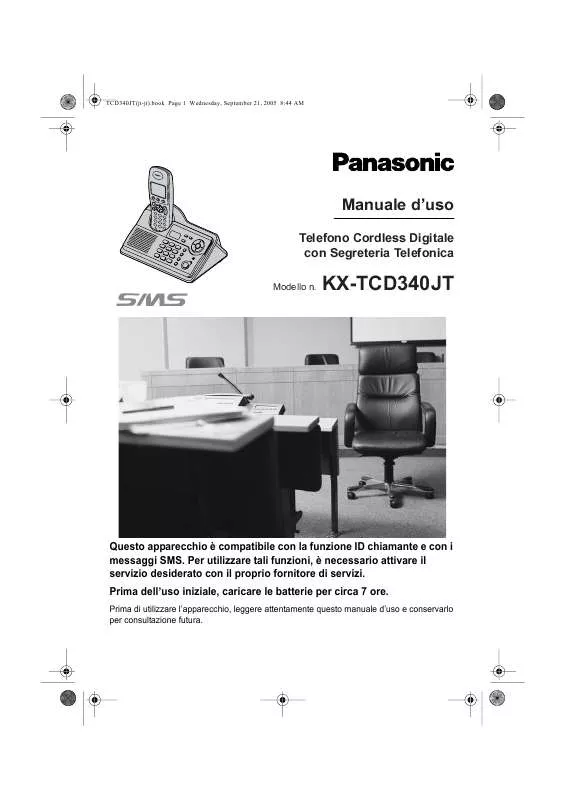 Mode d'emploi PANASONIC KX-TCD340JT