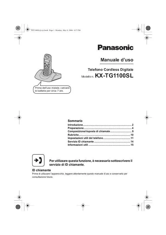 Mode d'emploi PANASONIC KX-TG1100SL