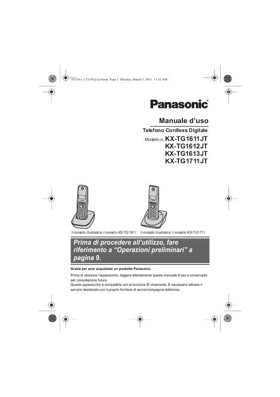 Mode d'emploi PANASONIC KX-TG1611JT