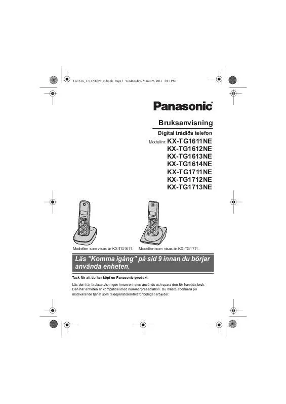 Mode d'emploi PANASONIC KXTG1611NE