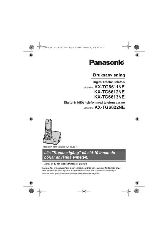 Mode d'emploi PANASONIC KXTG6611NE