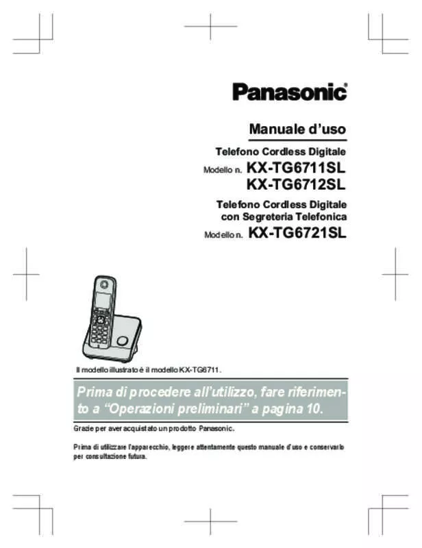 Mode d'emploi PANASONIC KX-TG6711SL