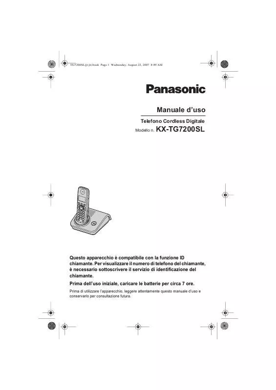 Mode d'emploi PANASONIC KX-TG7200SL