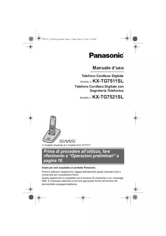 Mode d'emploi PANASONIC KXTG7511SL