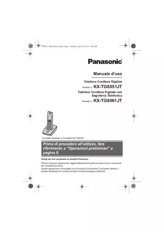 Mode d'emploi PANASONIC KX-TG8061JT