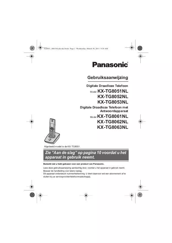 Mode d'emploi PANASONIC KXTG8061NL