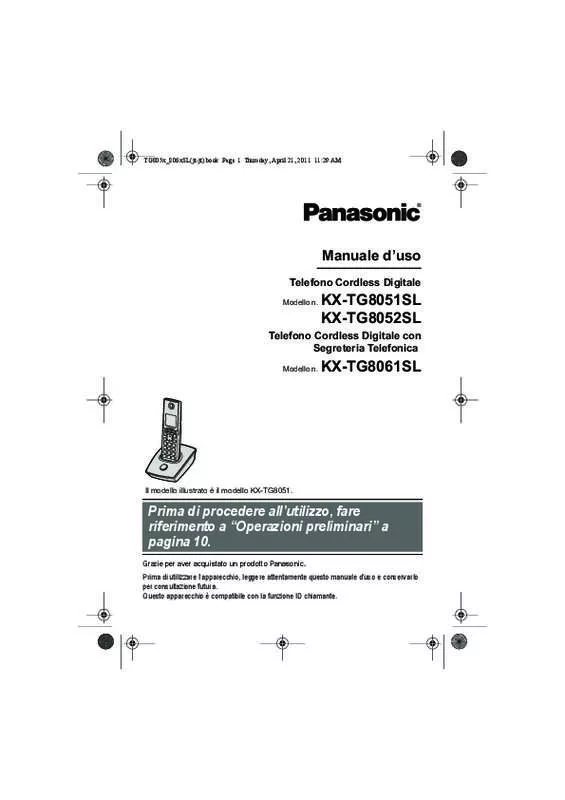 Mode d'emploi PANASONIC KX-TG8061SL