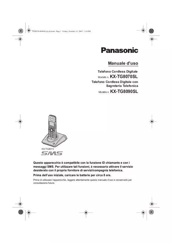 Mode d'emploi PANASONIC KX-TG8070SL
