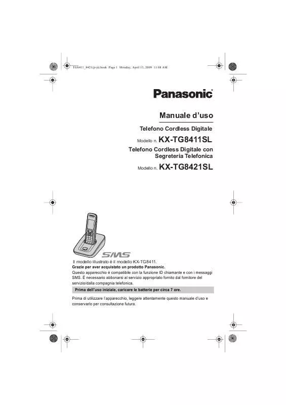 Mode d'emploi PANASONIC KX-TG8421SL