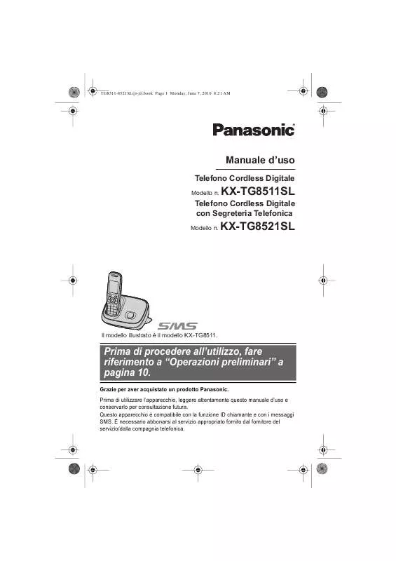 Mode d'emploi PANASONIC KXTG8511SL