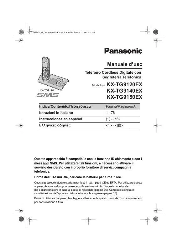Mode d'emploi PANASONIC KX-TG9150EX