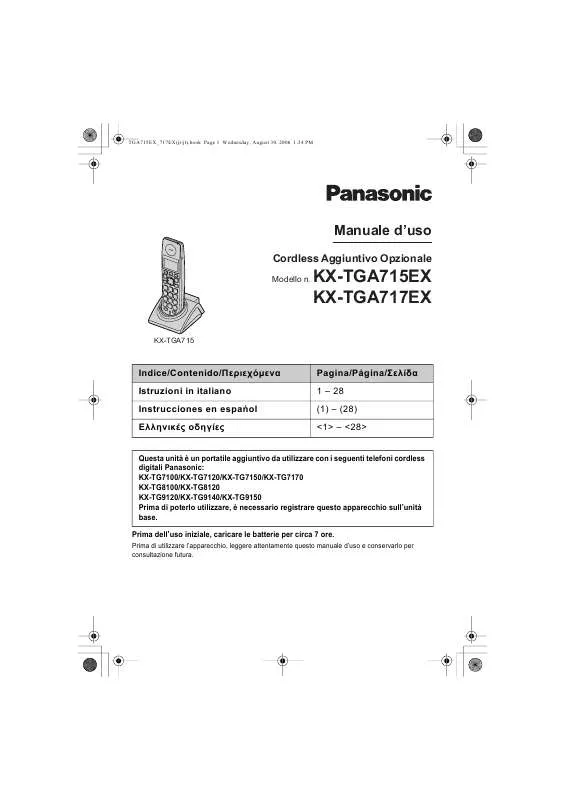 Mode d'emploi PANASONIC KX-TGA715EX