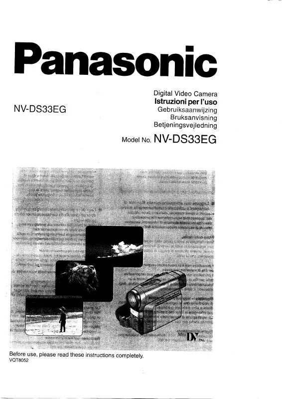 Mode d'emploi PANASONIC NV-DS33EG