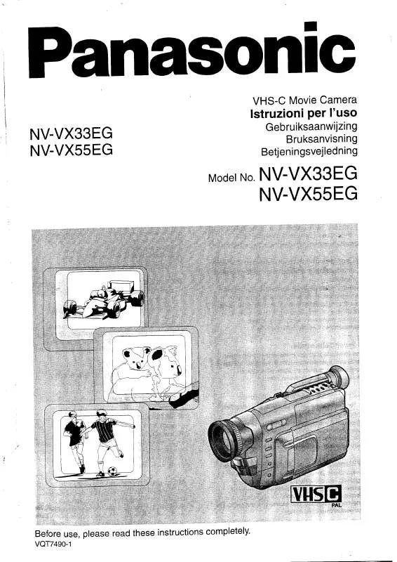 Mode d'emploi PANASONIC NV-VX33EG