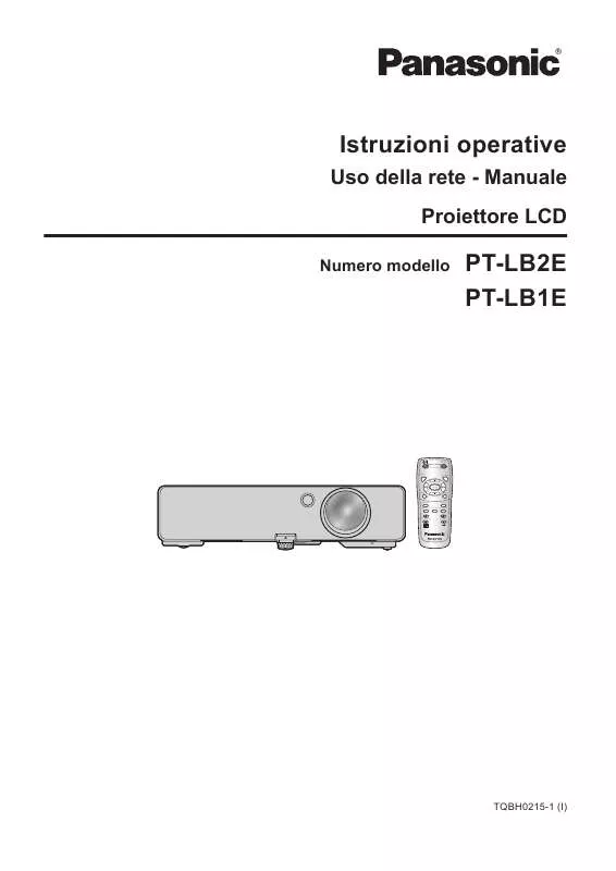 Mode d'emploi PANASONIC PT-LB2E