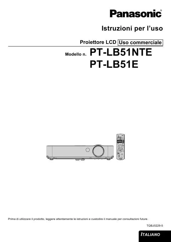 Mode d'emploi PANASONIC PT-LB51NTE