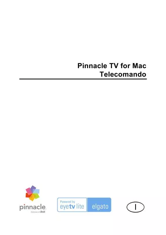 Mode d'emploi PINNACLE TV FOR MAC REMOTE