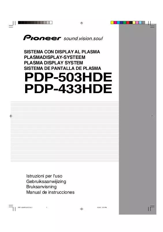Mode d'emploi PIONEER PDP-433HDE