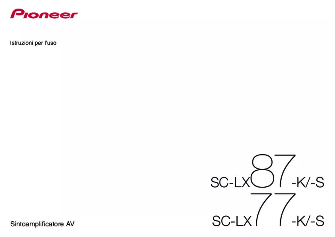 Mode d'emploi PIONEER SC-LX87-K