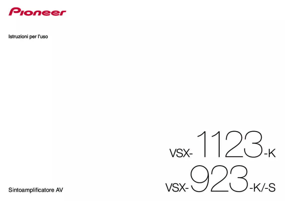 Mode d'emploi PIONEER VSX-923-K