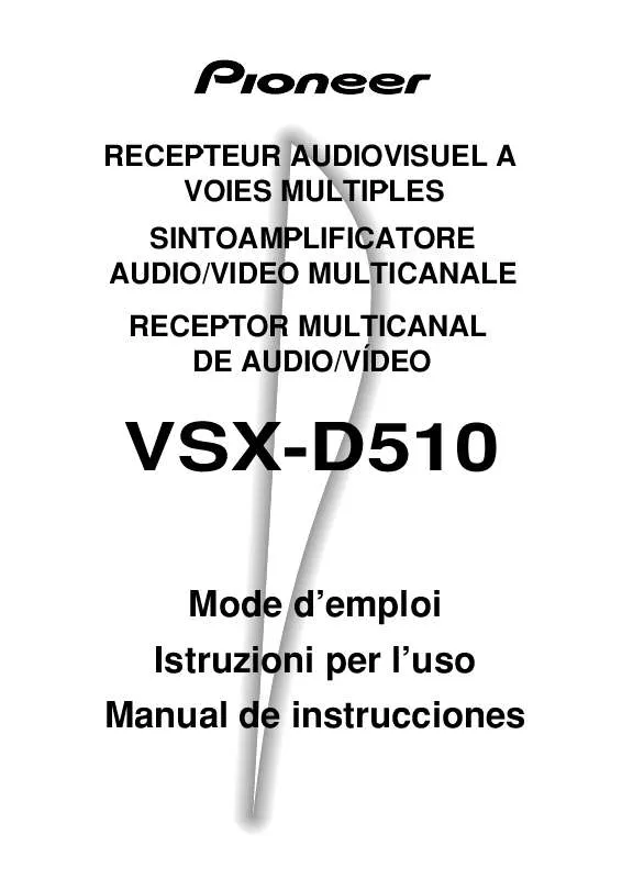 Mode d'emploi PIONEER VSX-D510